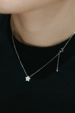 Load image into Gallery viewer, 925 sterling silver pavé star with mini moon necklace with adjustable extension chain.
wear every day,premium gift,funky design,elegant style,woman’s day,Perfect accessory.925純銀滿星小月光項鍊,精緻風格,情人節送禮推薦,出遊穿搭必備,朋友聚會,生日禮物首選,精美包裝禮盒。