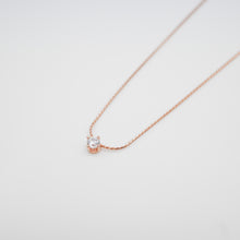 Load image into Gallery viewer, 925 sterling silver tiny crystal necklace is a popular style that is simple. classic design,elegant style,popular style,shiny accessories,Perfect gift BFF,suitable for girls.925純銀輕奢迷你水鑽項鍊,簡約時尚,優雅氣質,百搭配件,日常休閒穿搭,母親節禮物,精緻生日禮物。