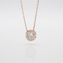 Load image into Gallery viewer, This elegant and beautiful eternity necklace silver jewelry is from Ginkawa designer jewellery. Our designer choice which is classic, forever which is perfectly match with your daily mix and match dressing. Best gift for birthday and BFF. Ginkawa 品牌項鏈配閃亮鋯石, 純銀經典水鑽G項鍊,經典簽名的可調節項鏈,適合日常配戴,代表性英文字母,簡單風格好搭配。亮銀色或玫瑰金顏色可供選擇。