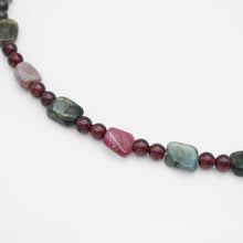 Load image into Gallery viewer, 彩寶｜石榴石彩碧純銀手鍊 Garnet &amp; Multi-Color Tourmaline Sterling Silver Bracelet｜B521
