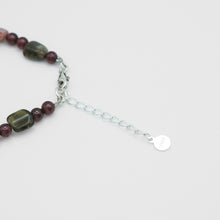 Load image into Gallery viewer, 彩寶｜石榴石彩碧純銀手鍊 Garnet &amp; Multi-Color Tourmaline Sterling Silver Bracelet｜B521
