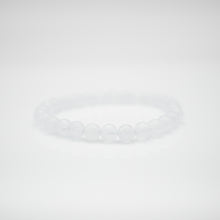 Load image into Gallery viewer, Beautiful Natural Moonstone Bracelet with shinny illusion color. Everyone piece is unique. Best gift for your best friend/ BFF, birthday gift, valantine&#39;s day gift and daily wear. 天然月光石手鏈， 每一條都是獨一無二閃藍光幻彩，拉長石能提升愛情運，感壓力及令人平和的力量，最佳的節日禮物，閨蜜禮物，生日及情人節禮物。彈力線設計，可調節長度，簡單易佩搭，適合經常配戴。
