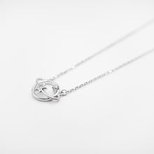 Load image into Gallery viewer, 925 sterling silver sparkling planet necklace with adjustable extension chain. best gift for birthday,for best friend,Teacher’s Day gift,suitable for traveling,anniversary surprise.925 純銀小星球項鍊，簡約精緻，童趣項鍊，適合天天配戴，簡約風格日常好搭配，適合情人節送禮，閨蜜禮物。

