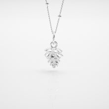 Load image into Gallery viewer, 925 sterling silver tiny pinecone necklace is a popular style that is simple. wear every day,christmas gift,funky design,romantic style,popular style,christmas gift exchange.925純銀小松果項鍊 ，聖誕飾品，簡約時尚，聖誕交換禮物推薦，日常百搭配件，適合重要約會穿搭，甜蜜約會搭配。
