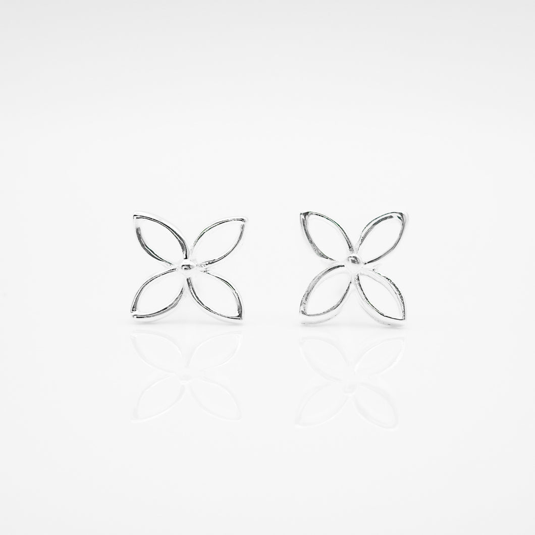 925純銀｜十字花耳環 Flower Cross Earrings｜ E319