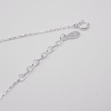Load image into Gallery viewer, 925 sterling silver camellia necklace with CZ and adjustable extension chain. Beautiful, clean and classic style, elegant design, birthday gift, BFF gift, wedding jewelry, anniversary. 925 純銀山茶花項鏈，簡約氣質風格，適合生日送禮，結婚禮物，伴娘禮物，聖誕交換禮物，約會配件，適合出席重要場合。
