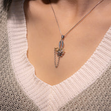 Load image into Gallery viewer, 925 sterling silver funny rabbit necklace childlike and unique retro design. cute accessories,unique design,special day gift,for best friend,popular style,suitable for traveling.925 純銀搞怪長耳兔項鍊，獨特禮物，時尚風格，簡單易搭配，復古童趣款式，適合送禮，畢業禮物，犒賞自己的禮物，出遊旅行配件。

