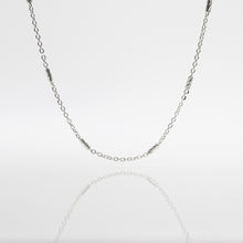 Load image into Gallery viewer, 925 sterling silver cylinder necklace simple classic chain. temperament style, delicate jewelry, best gift, women&#39;s day, anniversary gift, gift for her. 925 純銀細圓柱層次素項鏈，氣質高雅風格，細緻有層次的配件，適合日常搭配，適合出席重要場合，紀念日禮物，母親節禮物，閨蜜禮物。
