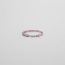 Load image into Gallery viewer, 925 sterling silver row crystal ring available in a variety of sizes. This will be the best gift for Christmas, delicate gift,sisters gift idea,wear every day,gift for her,classic design,shiny accessories.925 純銀排鑽戒指，水鑽尾戒，氣質加分飾品，百搭配件，周年紀念禮物，伴娘禮物，簡約氣質好搭配。
