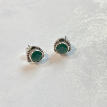Load image into Gallery viewer, 925純銀｜天然綠寶石耳環 Emerald Earrings｜E343
