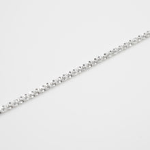 Load image into Gallery viewer, 925 sterling silver shine &amp; sparkling bracelet with adjustable extension chain. elegant style,shiny accessories,wedding Jewelry,special day gift,anniversary gift,Chinese Valentine&#39;s Day.925 純銀閃亮滿天星手鍊，周年紀念，簡單大方，伴娘禮物，定情禮物，犒賞自己的禮物，婚禮搭配，閨蜜禮物，簡約迷人的完美禮物。
