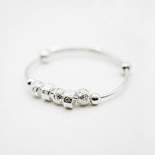 Load image into Gallery viewer, 999 sterling silver five-charm baby bracelet skin-friendly and gentle suitable for babies. Children&#39;s day gift,for girls,Beautiful design,popular style,cute accessories,suitable for girls.999 五星寶寶手鐲，親膚不易過敏，嬰兒首飾，周歲禮物，紀念禮物，適合女孩，彌月禮物首選，兒童專屬禮物。
